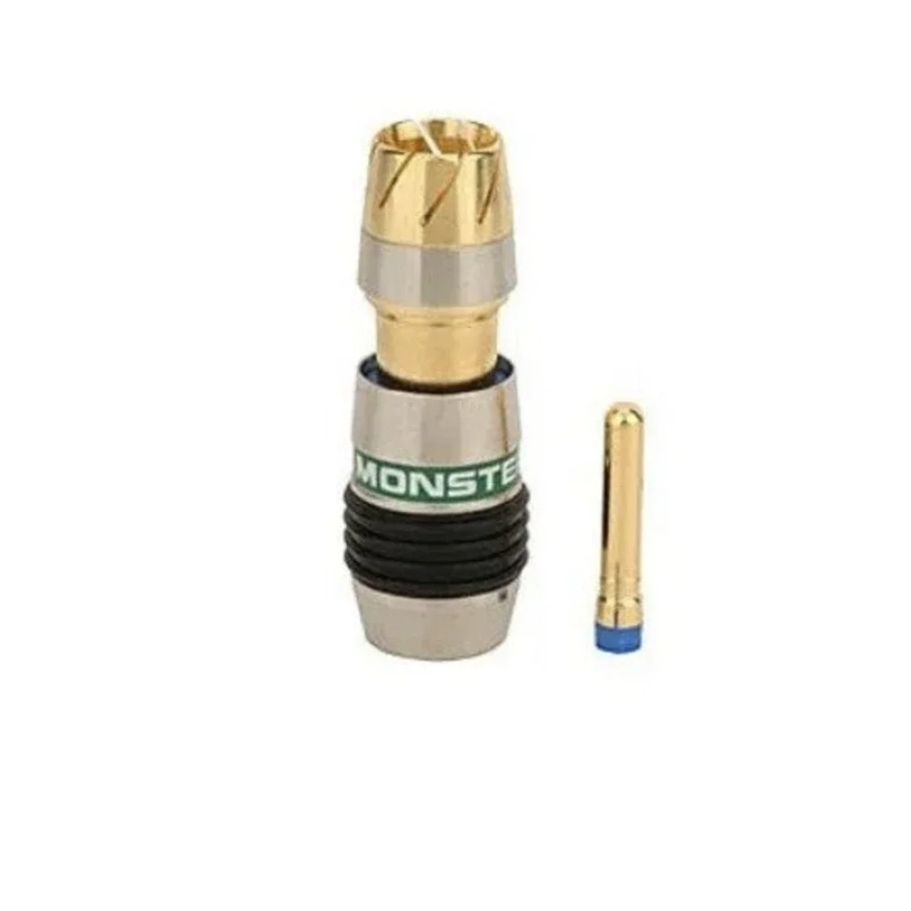 **10PCS** Monster Cable QL HDM59 RG-10 QuickLock Mini-RGB RCA Connector GREEN
